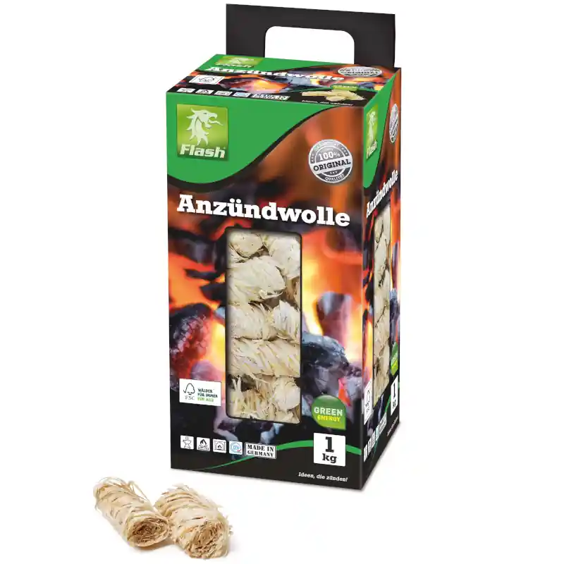 Anzündwolle 1 kg Box