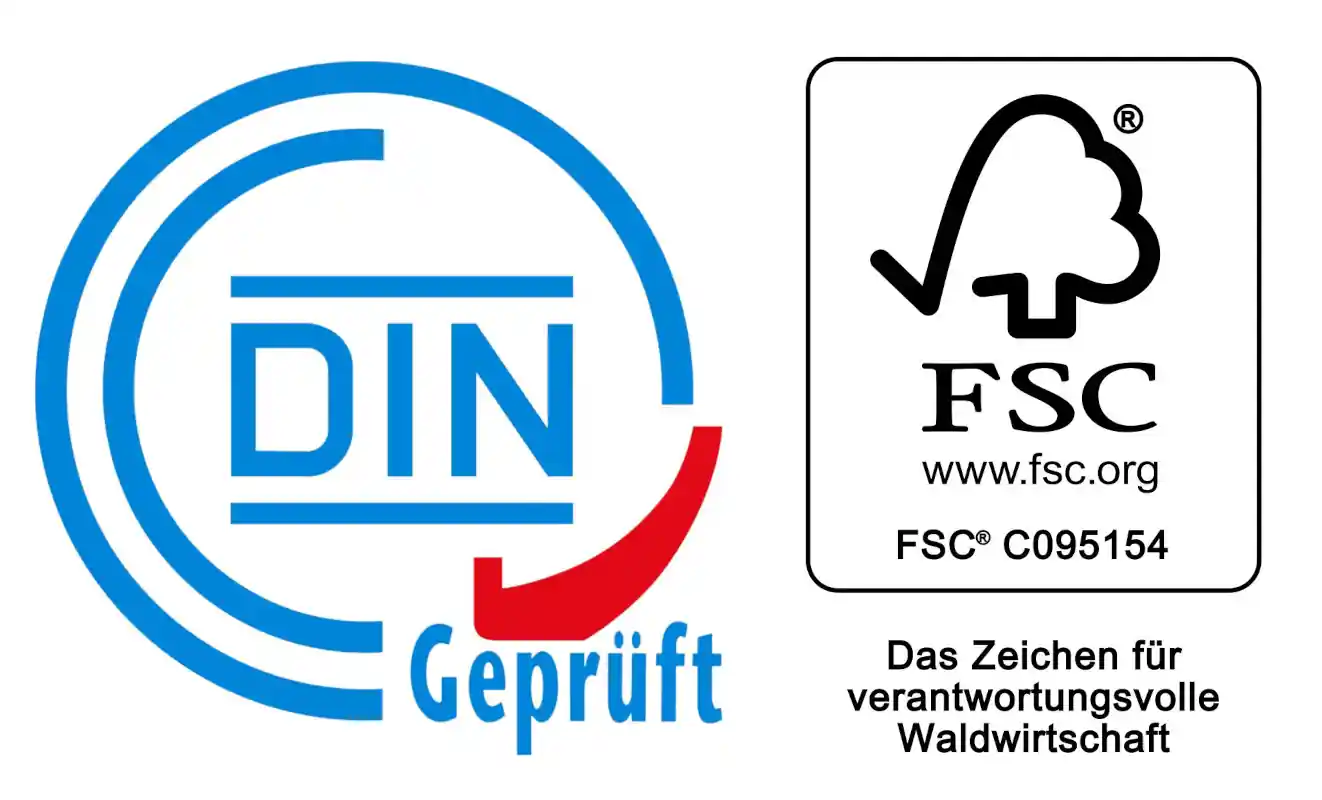 DIN- und FSC-Logo