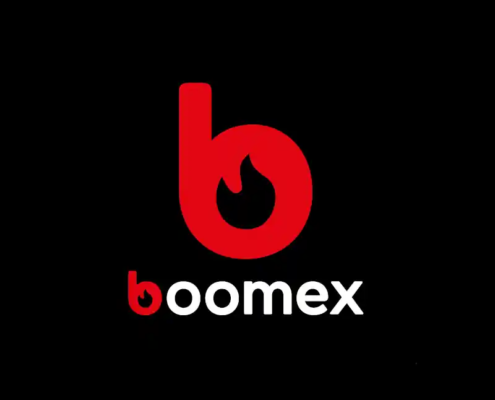 BOOMEX-Logo auf Schwarz