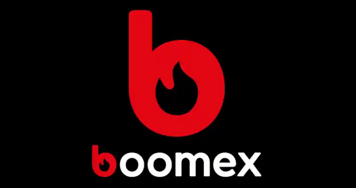 BOOMEX-Logo auf Schwarz